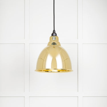 From The Anvil's Smooth Brass Smooth Brass Brindley Pendant; #colour_bare
