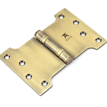From The Anvil's Aged Brass Parliament Hinges SS (pair); #finish_aged-brass