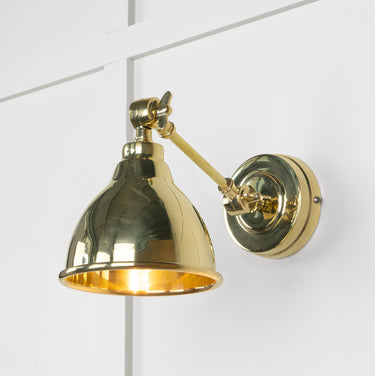 From The Anvil's Smooth Brass Smooth Brass Brindley Wall Light; #finish_bare
