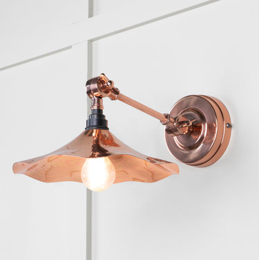 From The Anvil's Smooth Copper Smooth Copper Flora Wall Light; #finish_bare