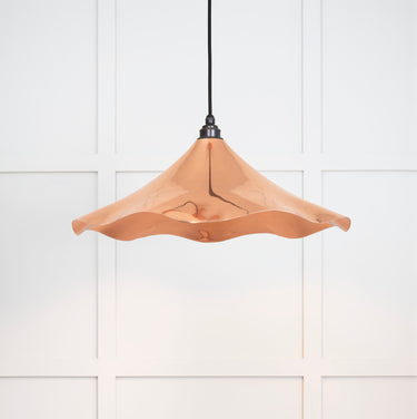 From The Anvil's Smooth Copper Smooth Copper Flora Pendant; #colour_bare
