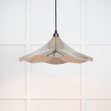 From The Anvil's Smooth Nickel Smooth Nickel Flora Pendant; #colour_bare