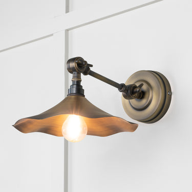 From The Anvil's Aged  Brass Aged Brass Flora Wall Light; #finish_aged-brass
