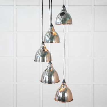 From The Anvil's Smooth Nickel Smooth Nickel Brindley Cluster Pendant; #colour_bare