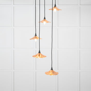 From The Anvil's Smooth Copper Smooth Copper Flora Cluster Pendant; #colour_bare