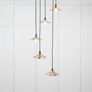 From The Anvil's Smooth Nickel Smooth Nickel Flora Cluster Pendant; #colour_bare