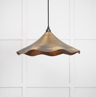 From The Anvil's Aged  Brass Aged Brass Flora Pendant; #colour_bare