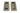 From The Anvil's Pewter Patina Art Deco Rectangular Pull - Privacy Set; #finish_pewter-patina