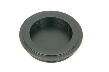 From The Anvil's Matt Black Art Deco Round Pull; #finish_matt-black