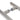 From The Anvil's Satin Stainless Steel (304) 100mm Back to Back Fixings for T Bar (2); #finish_satin-stainless-steel