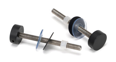 From The Anvil's Matt Black (304) 100mm Bolt Fixings for T Bar (2); #finish_matt-black