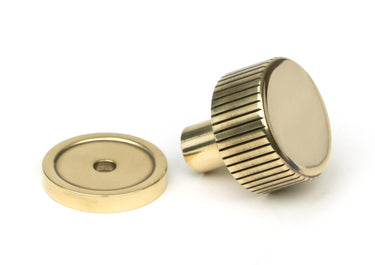 From The Anvil's Aged Brass 25mm Judd Cabinet Knob; #finish_aged-brass