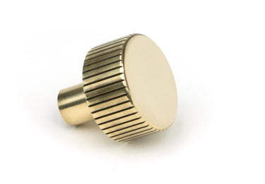 From The Anvil's Aged Brass 25mm Judd Cabinet Knob; #finish_aged-brass