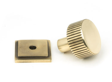 From The Anvil's Aged Brass 25mm Judd Cabinet Knob; #finish_aged-brass