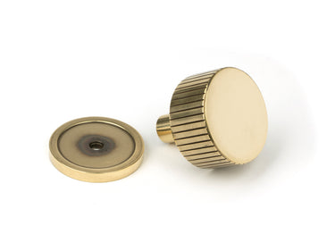 From The Anvil's Aged Brass 32mm Judd Cabinet Knob; #finish_aged-brass