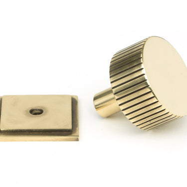 From The Anvil's Aged Brass 32mm Judd Cabinet Knob; #finish_aged-brass