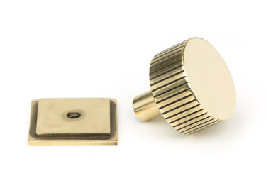 From The Anvil's Aged Brass 32mm Judd Cabinet Knob; #finish_aged-brass