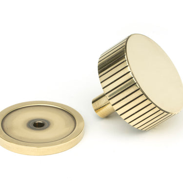 From The Anvil's Aged Brass 38mm Judd Cabinet Knob; #finish_aged-brass