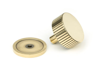 From The Anvil's Aged Brass 38mm Judd Cabinet Knob; #finish_aged-brass