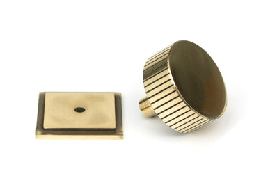 From The Anvil's Aged Brass 38mm Judd Cabinet Knob; #finish_aged-brass