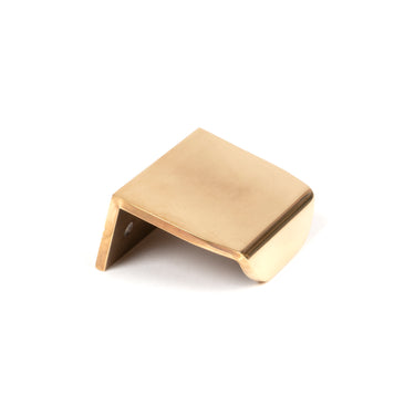 From The Anvil's Aged Brass Moore Edge Pull; #finish_aged-brass