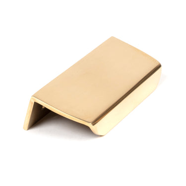 From The Anvil's Aged Brass Moore Edge Pull; #finish_aged-brass