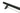 From The Anvil's Matt Black Offset T Bar Handle B2B 32mm dia; #finish_matt-black