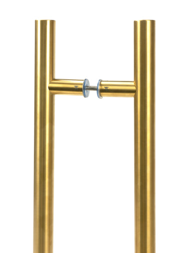 From The Anvil's Aged Brass T Bar Handle B2B Fix 32mm dia; #finish_aged-brass