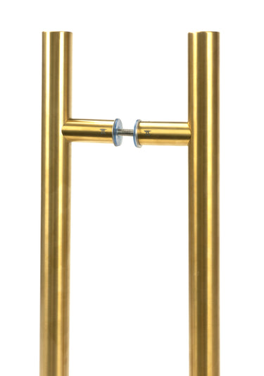 From The Anvil's Aged Brass T Bar Handle B2B Fix 32mm dia; #finish_aged-brass