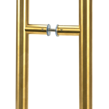 From The Anvil's Aged Brass T Bar Handle B2B Fix 32mm dia; #finish_aged-brass