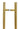 From The Anvil's Aged Brass T Bar Handle B2B Fix 32mm dia; #finish_aged-brass