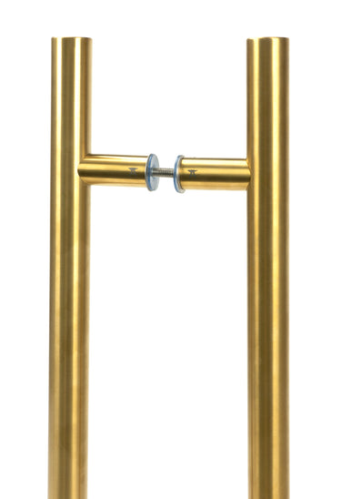 From The Anvil's Aged Brass T Bar Handle B2B Fix 32mm dia; #finish_aged-brass