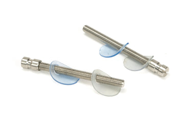 From The Anvil's Satin Stainless Steel (304) 100mm Back to Back Fixings for T Bar (2) - Offset; #finish_satin-stainless-steel