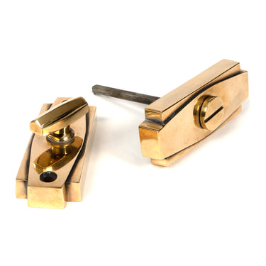 From The Anvil's Aged Brass Art Deco Thumbturn; #finish_aged-brass