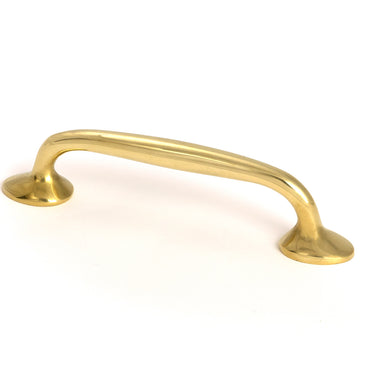 From The Anvil's Polished Brass Moore Pull Handle; #finish_polished-brass