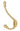From The Anvil's Satin Brass Hat & Coat Hook; #finish_satin-brass
