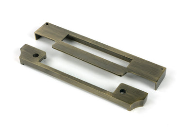 From The Anvil's Aged Brass  ½" Rebate Kit for Euro Sash Lock; #finish_aged-brass