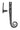 From The Anvil's Black Locking Night-Vent Monkeytail Fastener; #finish_black