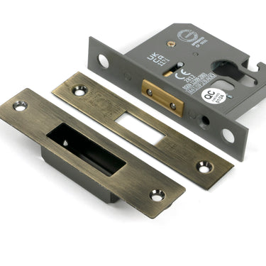 From The Anvil's Aged Brass Euro Profile Deadlock; #finish_aged-brass