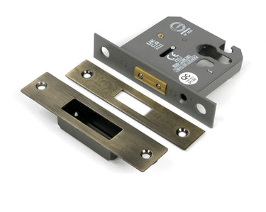 From The Anvil's Aged Brass Euro Profile Deadlock; #finish_aged-brass