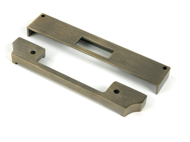 From The Anvil's Aged Brass  ½" Rebate Kit for Euro Dead Lock; #finish_aged-brass