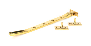 From The Anvil's Polished Brass Art Deco Stay; #finish_polished-brass