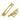 From The Anvil's Polished Brass Locking Art Deco Fastener; #finish_polished-brass