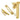 From The Anvil's Polished Brass Locking Art Deco Fastener; #finish_polished-brass