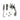From The Anvil's Pewter Patina Locking Monkeytail Fastener (Steel Window); #finish_pewter-patina