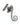 From The Anvil's Pewter Patina Locking Monkeytail Fastener (Steel Window); #finish_pewter-patina