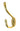 Polished Brass Newbury Hat & Coat Hook; #finish_polished-brass