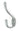 Satin Chrome Newbury Hat & Coat Hook; #finish_satin-chrome
