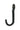 Matt Black Traditional Coat Hook; #finish_matt-black