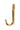 Polished Brass Traditional Coat Hook; #finish_polished-brass